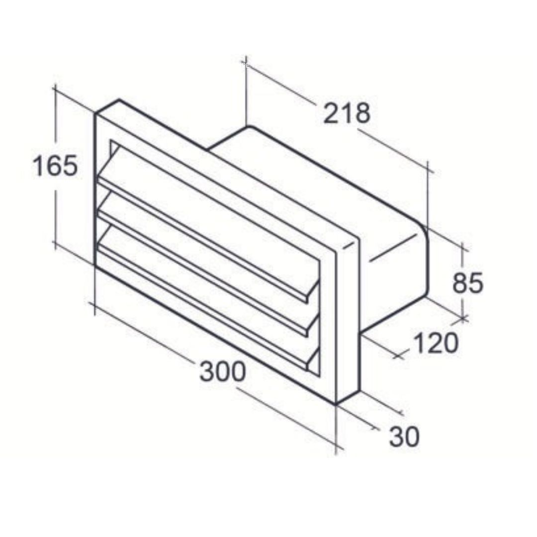 Udvendig ventilationsgitter