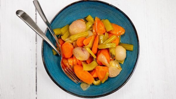 Glaserede grøntsager