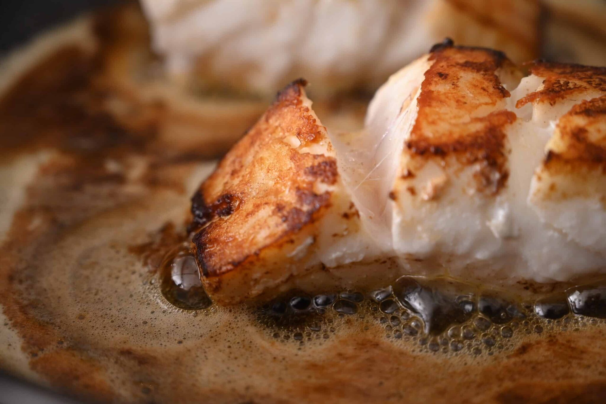 Ready-fried cod in butter