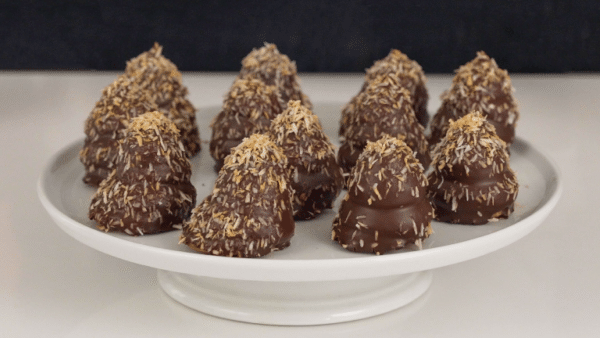 Danish Chocolate Covered Marshmallow Puffs with Passion Fruit