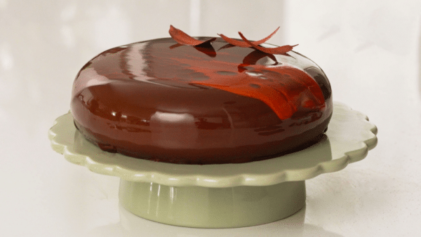 Moussekage med chokoladeglaze