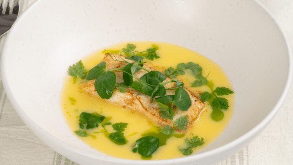 Pan-fried white fish